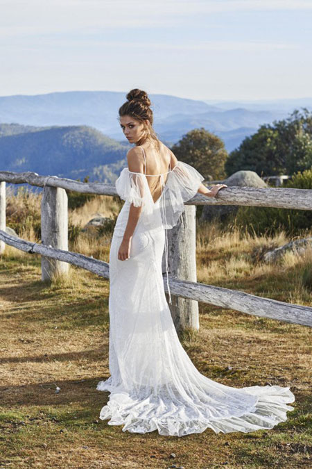 Bridal gown in France from rusticweddingchic.com