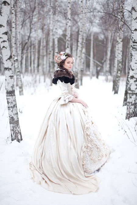 Bridal gown in Russia from my-ear-trumpet.tumblr.com